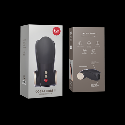 Fun Factory Cobra Libre 2 Rechargeable Vibrating Masturbator - Colour: Deep Sea Blue