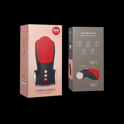 Fun Factory Cobra Libre 2 Rechargeable Vibrating Masturbator - Colour: Deep Sea Blue