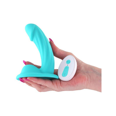 NS Novelties Colours Curve Vibrating 5 in. Dildo - Colour: Teal