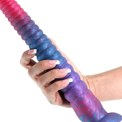 NS Novelties Colours Stacked 12in Dildo - Colour: Pink/Blue