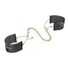 Bijoux Indiscrets Desir Metallique - Black Handcuffs and Ankle Cuffs
