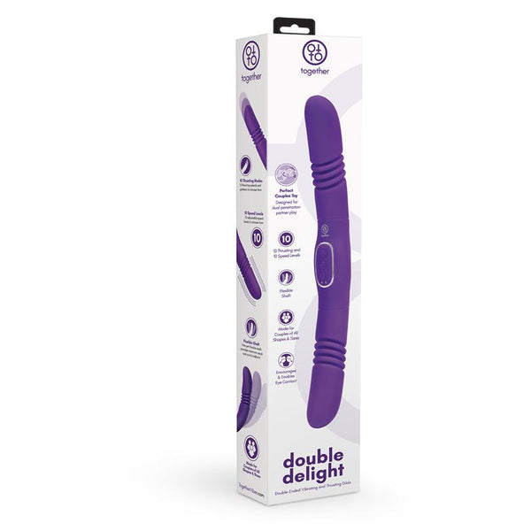 Together Duo Together Double Delight Double Ended Vibrating Thrusting Dildo