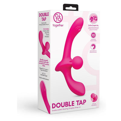 Together Double Tap Double-Ended Vibrating Strapless Strap-On