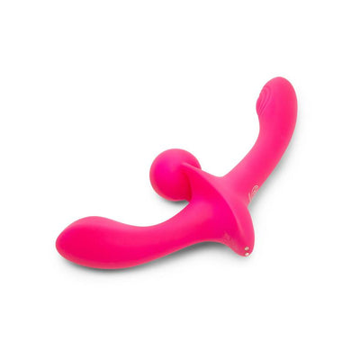 Together Double Tap Double-Ended Vibrating Strapless Strap-On