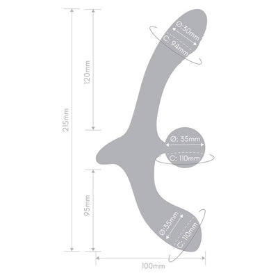 Together Double Tap Double-Ended Vibrating Strapless Strap-On