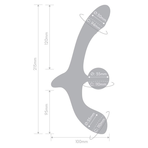 Together Double Tap Double-Ended Vibrating Strapless Strap-On