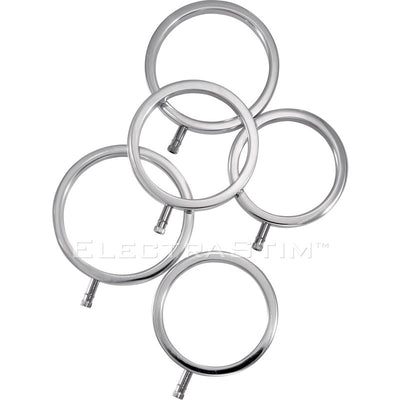 ElectraStim Electro Sex Toy Solid Metal Cock Ring Set 5 Sizes