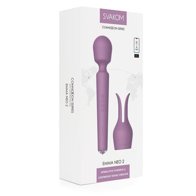 Svakom Emma Neo 2 Rabbit Wand Vibrator with Heating and Removable Rabbit Ears