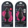 Forto Pointee 100% Silicone Plug - Colour: BLACK | Size: L