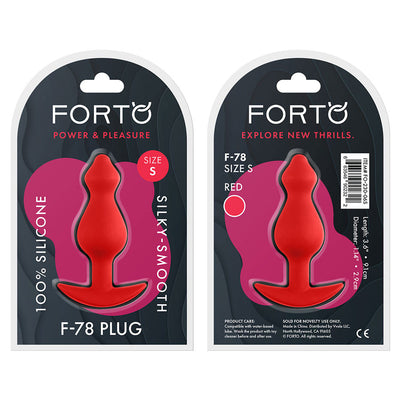 Forto Pointee 100% Silicone Plug - Colour: Red