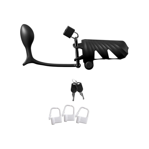 Pipedream C-Ringz Remote-Controlled Vibrating Cock Blocker with Ass-Gasm Plug