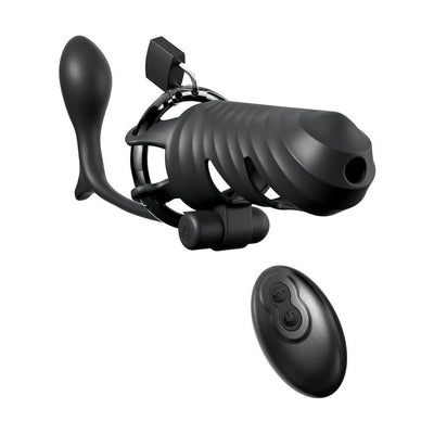 Pipedream C-Ringz Remote-Controlled Vibrating Cock Blocker with Ass-Gasm Plug