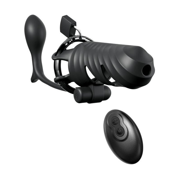 Pipedream C-Ringz Remote-Controlled Vibrating Cock Blocker with Ass-Gasm Plug