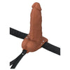 Pipedream Fantasy X-Tensions Elite 6 in. Vibrating Hollow Silicone Strap-On