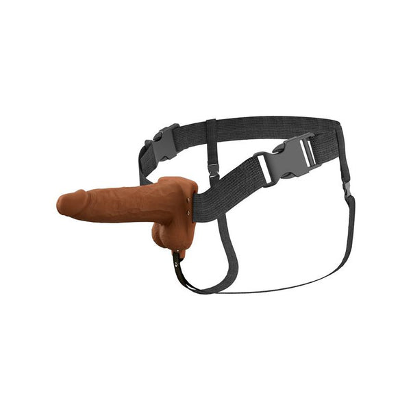 Pipedream Fantasy X-Tensions Elite 6 in. Vibrating Hollow Silicone Strap-On