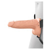 Pipedream Fantasy X-Tensions Elite 6 in. Vibrating Hollow Silicone Strap-On - Colour: Light