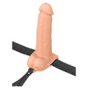 Pipedream Fantasy X-Tensions Elite 7 inch Vibrating Hollow Silicone Strap-On