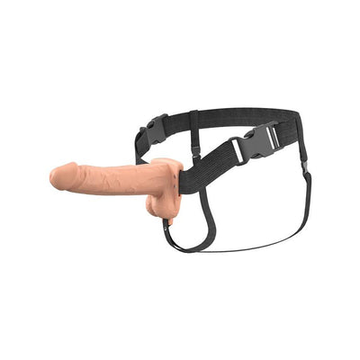 Pipedream Fantasy X-Tensions Elite 7 inch Vibrating Hollow Silicone Strap-On