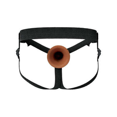 Pipedream Fetish Fantasy Elite Series Fantasy X-Tensions Elite 7 in. Silicone Hollow Strap-on Dual Density - Colour: Brown