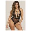 Seven Til Midnight Fence Mesh and Lace Teddy STM-11826P Plus Size