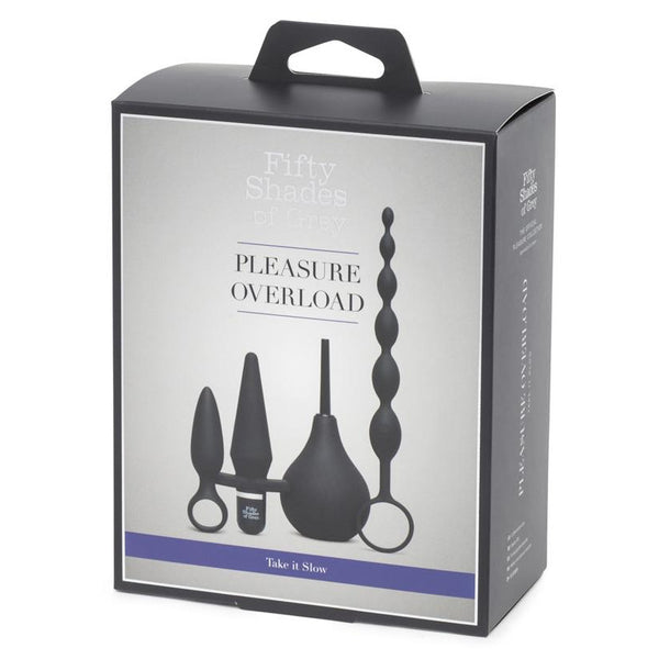 Lovehoney Fifty Shades of Grey Pleasure Overload Take It Slow Gift Set 4 Piece