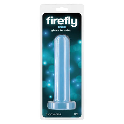 NS Novelties Firefly Thrill Glow In The Dark Dildo - Colour: Blue