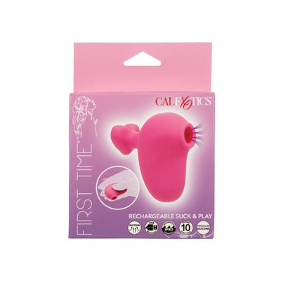 CalExotics First Time Rechargeable Suck And Play Silicone Massager 7cm x 7.5cm