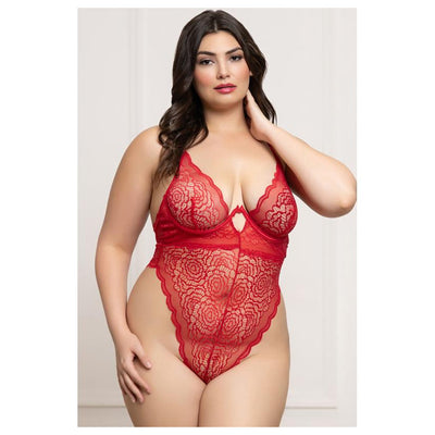 Seven Til Midnight Floral Lace Teddy STM-11825XP