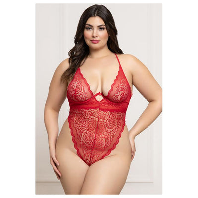 Seven Til Midnight Floral Lace Teddy STM-11825XP
