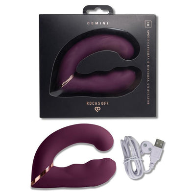 Rocks Off Gemini Velvet Touch Sensory Silicone Dual Motor Wearable Vibrator