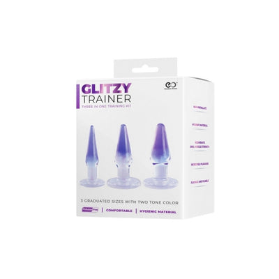 Excellent Power Glitzy Trainer 3 in 1 PVC Anal Plug Kit 4.5"