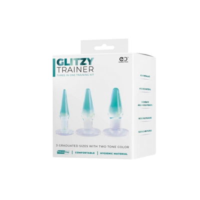 Excellent Power Glitzy Trainer 3 in 1 PVC Anal Plug Kit 4.5"