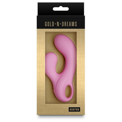NS Novelties Gold-n-Dreams Sabrina Sapphire Vibrating Rabbit - Colour: Rose Quartz