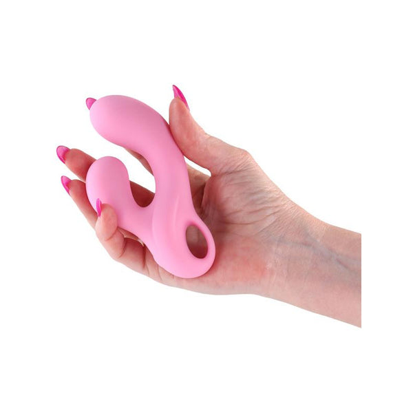 NS Novelties Gold-n-Dreams Sabrina Sapphire Vibrating Rabbit - Colour: Rose Quartz