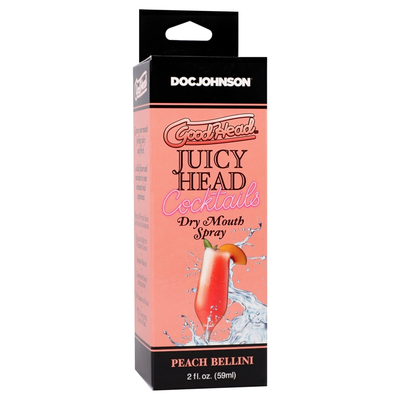 Doc Johnson GoodHead Juicy Head Cocktails Dry Mouth Spray Peach Bellini 2 fl. oz