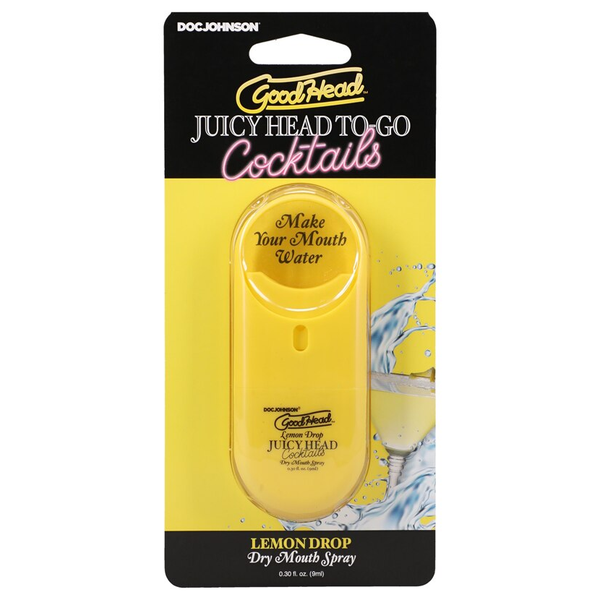 Doc Johnson GoodHead Juicy Head Cocktails Dry Mouth Spray To-Go Lemon Drop 0.30 fl oz