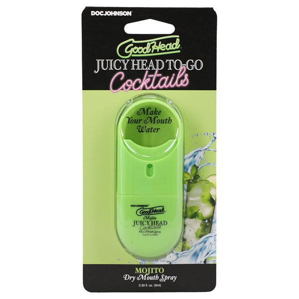 Doc Johnson GoodHead Juicy Head Cocktails Dry Mouth Spray To-Go Mojito .30 fl. oz