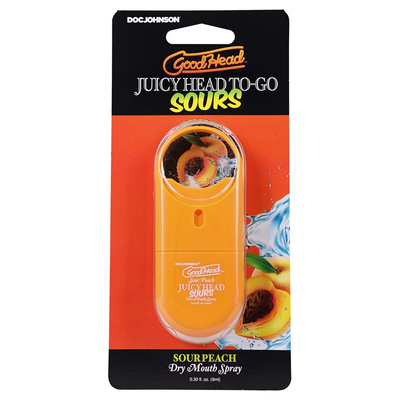 Doc Johnson GoodHead Juicy Head Dry Mouth Spray To-Go Sour Peach 0.30 fl oz