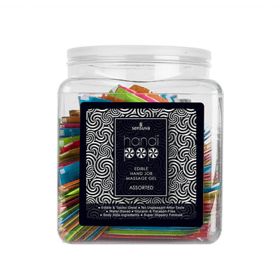 Sensuva Handipop Edible Hand Job Massage Gel 100 x Single Use Tub