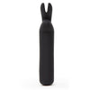 Happy Rabbit Rechargeable Silicone Rabbit Ears Bullet Vibrator - Colour: Black