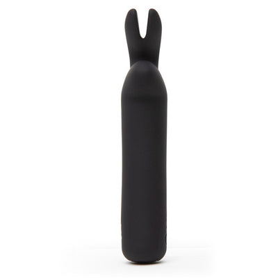 Happy Rabbit Rechargeable Silicone Rabbit Ears Bullet Vibrator - Colour: Black