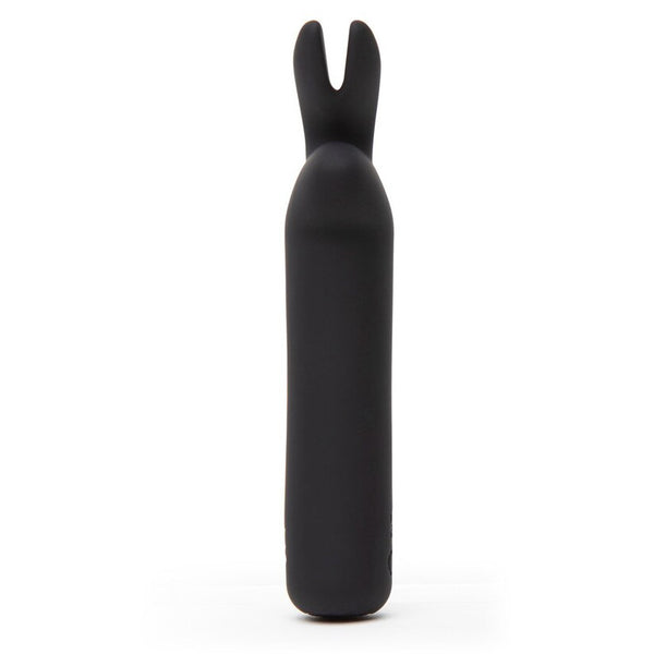 Happy Rabbit Rechargeable Silicone Rabbit Ears Bullet Vibrator - Colour: Black