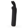 Happy Rabbit Rechargeable Silicone Rabbit Ears Bullet Vibrator - Colour: Black