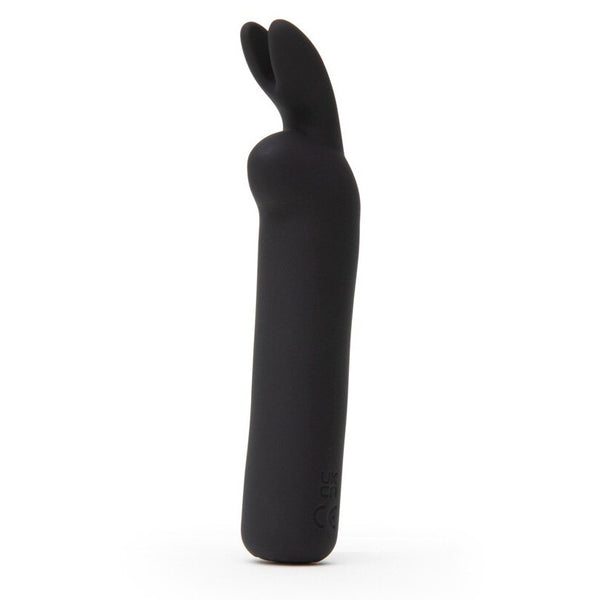 Happy Rabbit Rechargeable Silicone Rabbit Ears Bullet Vibrator - Colour: Black