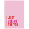 Bad On Paper I Just Fucking Love You Card 5pkt A6 10.5cm x 14.8cm