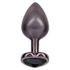 CalExotics Jewel Large Black Diamond Heart Plug