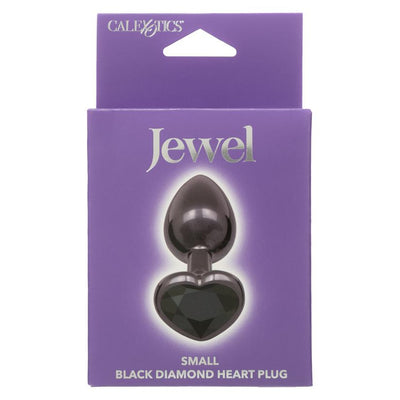 CalExotics Jewel Small Heart Plug 2.25 inch - Colour: Black Diamond