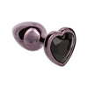 CalExotics Jewel Small Heart Plug 2.25 inch - Colour: Black Diamond