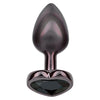CalExotics Jewel Small Heart Plug 2.25 inch - Colour: Black Diamond