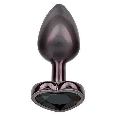 CalExotics Jewel Small Heart Plug 2.25 inch - Colour: Black Diamond